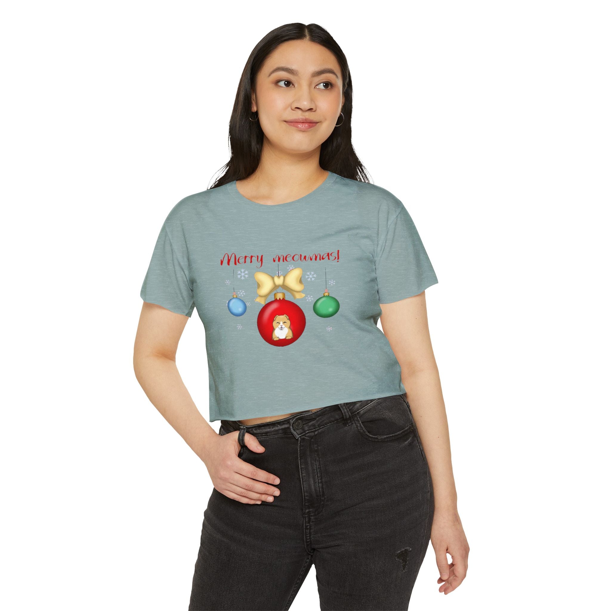 Merry Meowmas | Women's Festival Crop Top